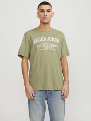 JJEJEANS TEE SS O-NECK NOOS 23 176250 Oil Gree