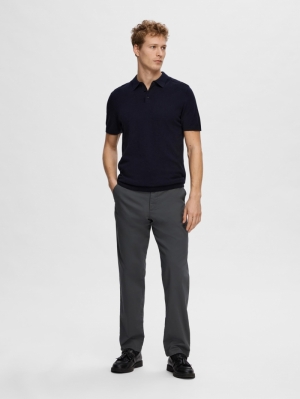 SLHBERG SS KNIT POLO NOOS 178814001 Navy