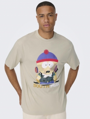ONSSOUTH PARK RLX SS TEE 261395 Silver L