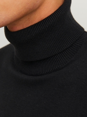 JJEEMIL KNIT ROLL NECK NOOS 178012 Black