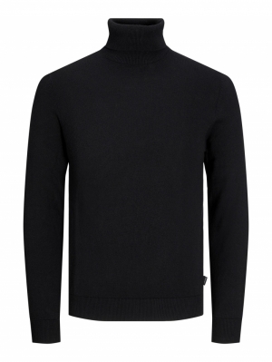 JJEEMIL KNIT ROLL NECK NOOS 178012 Black