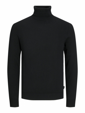 JJEEMIL KNIT ROLL NECK NOOS 178012 Black