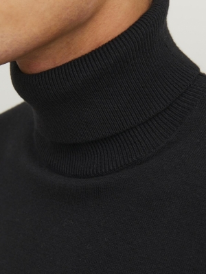 JJEEMIL KNIT ROLL NECK NOOS 178012 Black