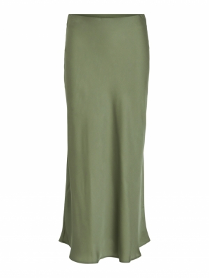 VIELLETTE HW LONG SKIRT - NOOS 295047 Oil Gree