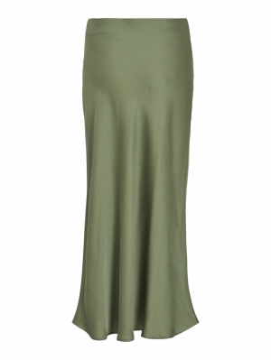 VIELLETTE HW LONG SKIRT - NOOS 295047 Oil Gree