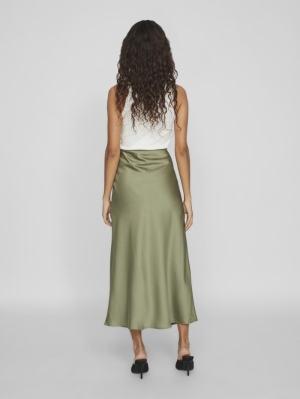 VIELLETTE HW LONG SKIRT - NOOS 295047 Oil Gree