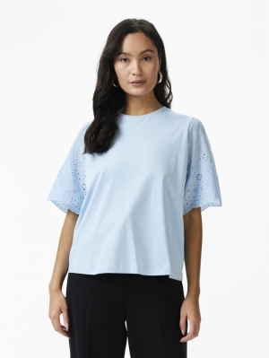 YASLEX SS TOP W. EMB SLEEVES S 288697 Clear Sk