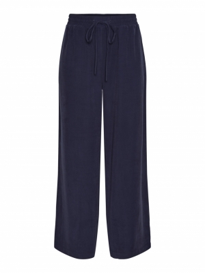 YASNARA HW PANT S. 190953 Navy Bla