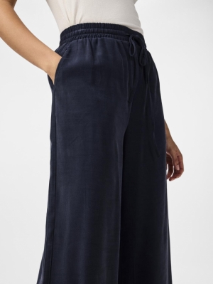 YASNARA HW PANT S. 190953 Navy Bla