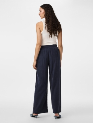 YASNARA HW PANT S. 190953 Navy Bla