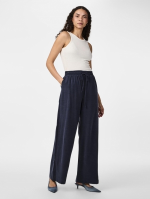 YASNARA HW PANT S. 190953 Navy Bla