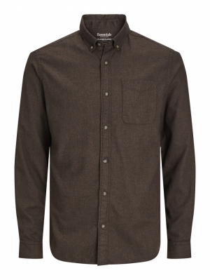 JJECLASSIC MELANGE SHIRT LS NO 175702 Mulch