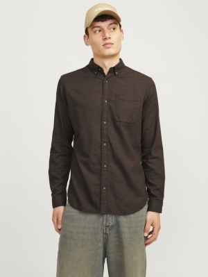 JJECLASSIC MELANGE SHIRT LS NO 175702 Mulch