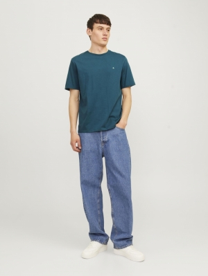 JJEPAULOS TEE SS CREW NECK NOO 176441 Deep Tea