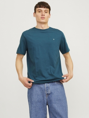 JJEPAULOS TEE SS CREW NECK NOO 176441 Deep Tea