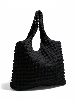 PCKINNA LARGE WAFFLE SHOPPER 179276 Black