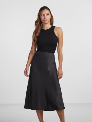 YASPELLA HW MIDI SKIRT S. NOOS 190939 Black