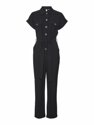 VMMAGGI CAP SLEEVE JUMPSUIT WV 177868001 Black