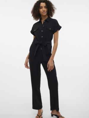 VMMAGGI CAP SLEEVE JUMPSUIT WV 177868001 Black