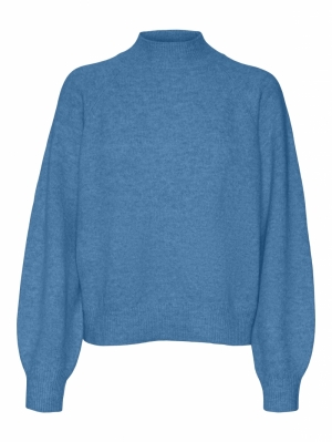 VMLEAF LS HIGH NECK PULLOVER E 298016001 Blue