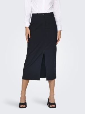 JDYULRIKKE MW MIDI SLIT SKIRT  206410001 Sky C