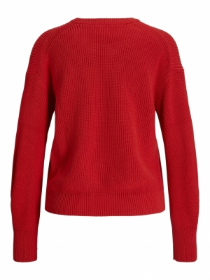 JXMILA TWIST CREW NECK KNIT NO 177188 Fiery Re