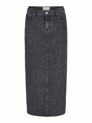 JXAURA LONG MW DENIM SKIRT AW  188778 Grey Den