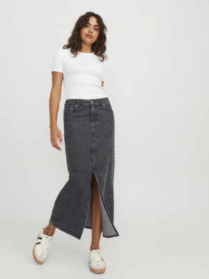 JXAURA LONG MW DENIM SKIRT AW  188778 Grey Den