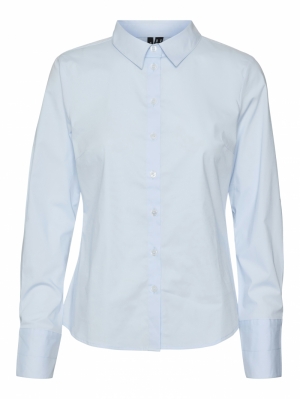 VMANNA LS FITTED SHIRT WVN GA  210310 Light Bl