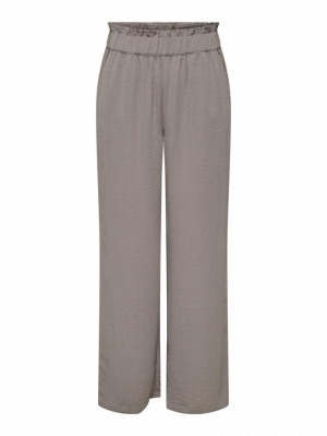 JDYDIVYA LIFE HW WIDE PANTS WV 271355 Driftwoo