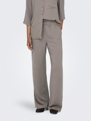 JDYDIVYA LIFE HW WIDE PANTS WV 271355 Driftwoo