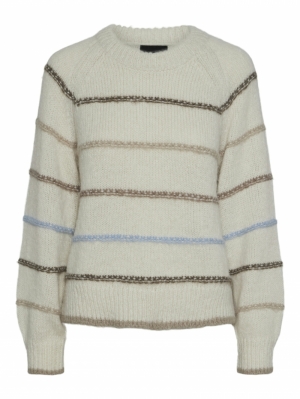 PCNELIA LS O-NECK KNIT BC 245215001 Birch