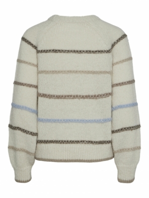 PCNELIA LS O-NECK KNIT BC 245215001 Birch