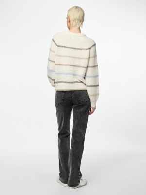 PCNELIA LS O-NECK KNIT BC 245215001 Birch