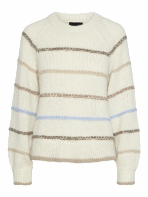 PCNELIA LS O-NECK KNIT BC 245215001 Birch