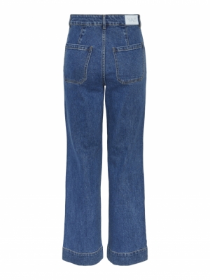 YASJENKA HW FLARED JEANS S. -  274417 Dark Blu