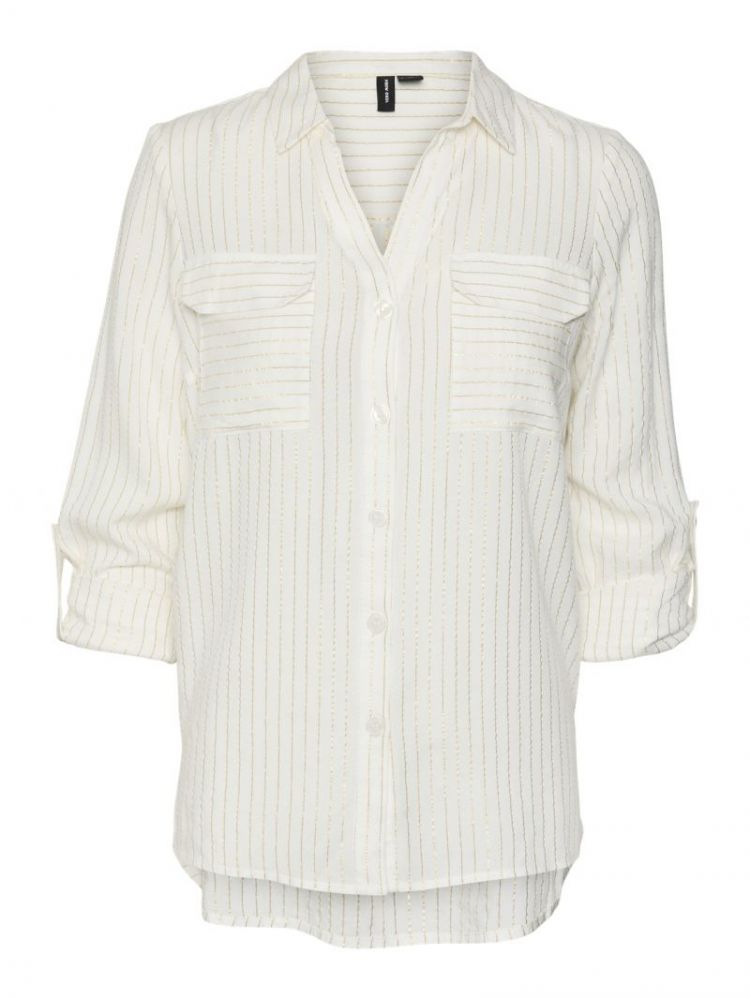 VMBUMPY LS GLITTER SHIRT WVN G 175598002 Snow