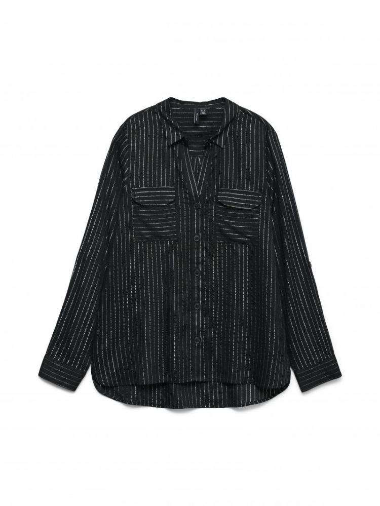 VMBUMPY LS GLITTER SHIRT WVN G 177868001 Black
