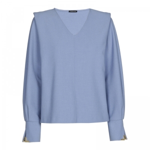 korte rechte top met schoudere 28 Blue Grey