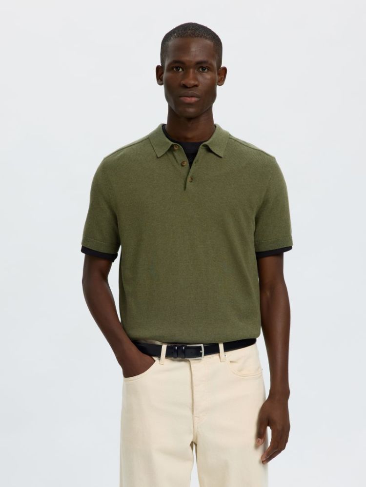 SLHBERG SS KNIT POLO NOOS 216636001 Kalam