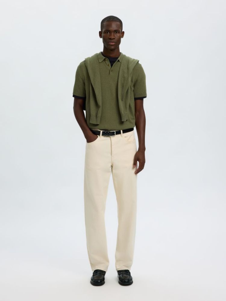 SLHBERG SS KNIT POLO NOOS 216636001 Kalam