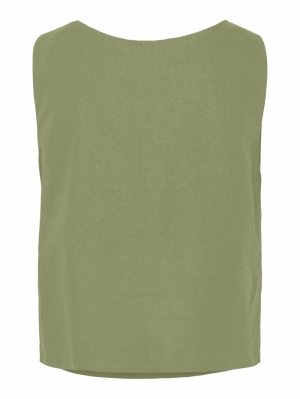 YASTIMES SL V-NECK LINEN REVER 298218 Sage