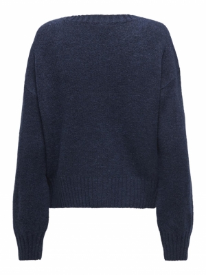 ONLKRISTINA LS O-NECK PULLOVER 186699 Navy Bla