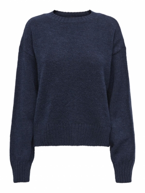 ONLKRISTINA LS O-NECK PULLOVER 186699 Navy Bla