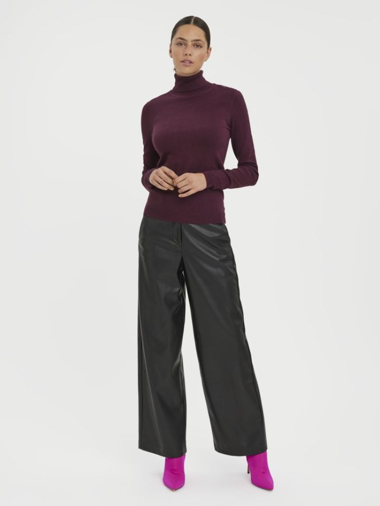 VMGLORY LS ROLLNECK BLOUSE GA  186320 Winetast