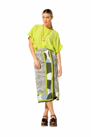 Rechtvallende midi-rok 69 Multi Color