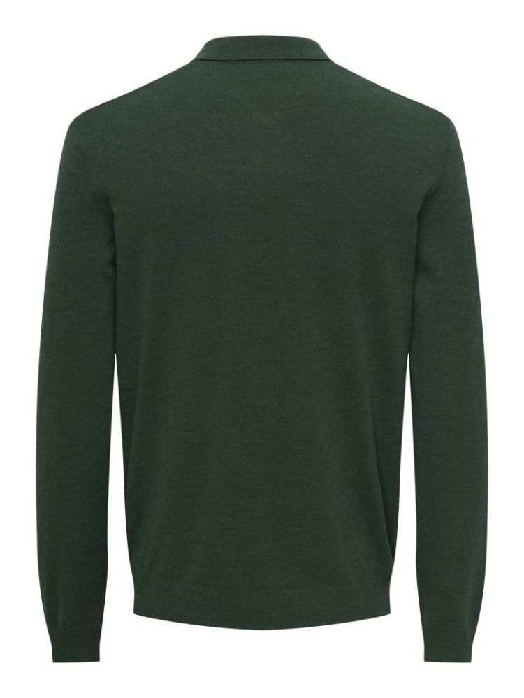 ONSLOUI REG 12 LS MEL POLO KNI 206190001 Pine