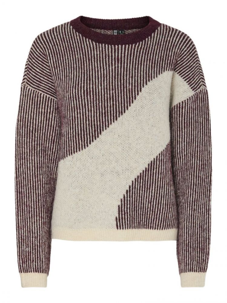 PCLINNA O-NECK LOOSE KNIT PWP  188938001 Tawny