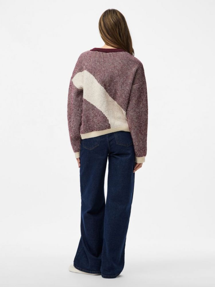 PCLINNA O-NECK LOOSE KNIT PWP  188938001 Tawny