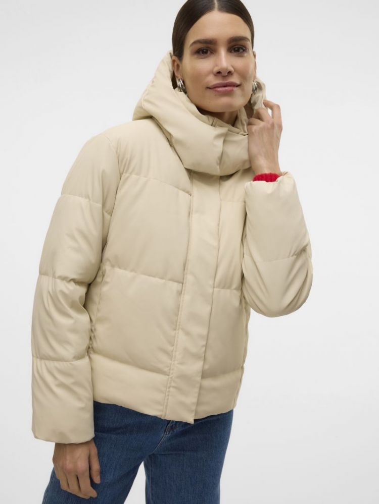 VMGRETAKYLIE SHORT COATED JACK 175626 Oatmeal